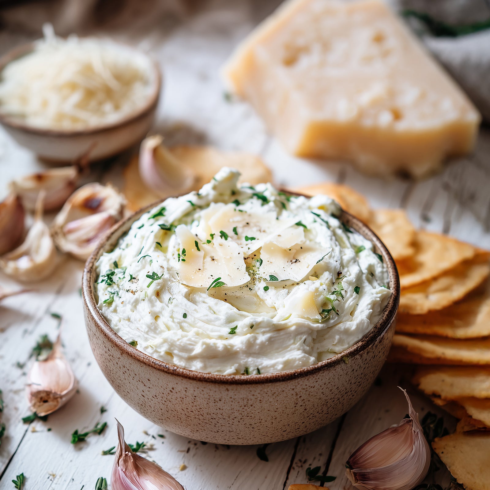 Roasted Garlic Parmesan Dip