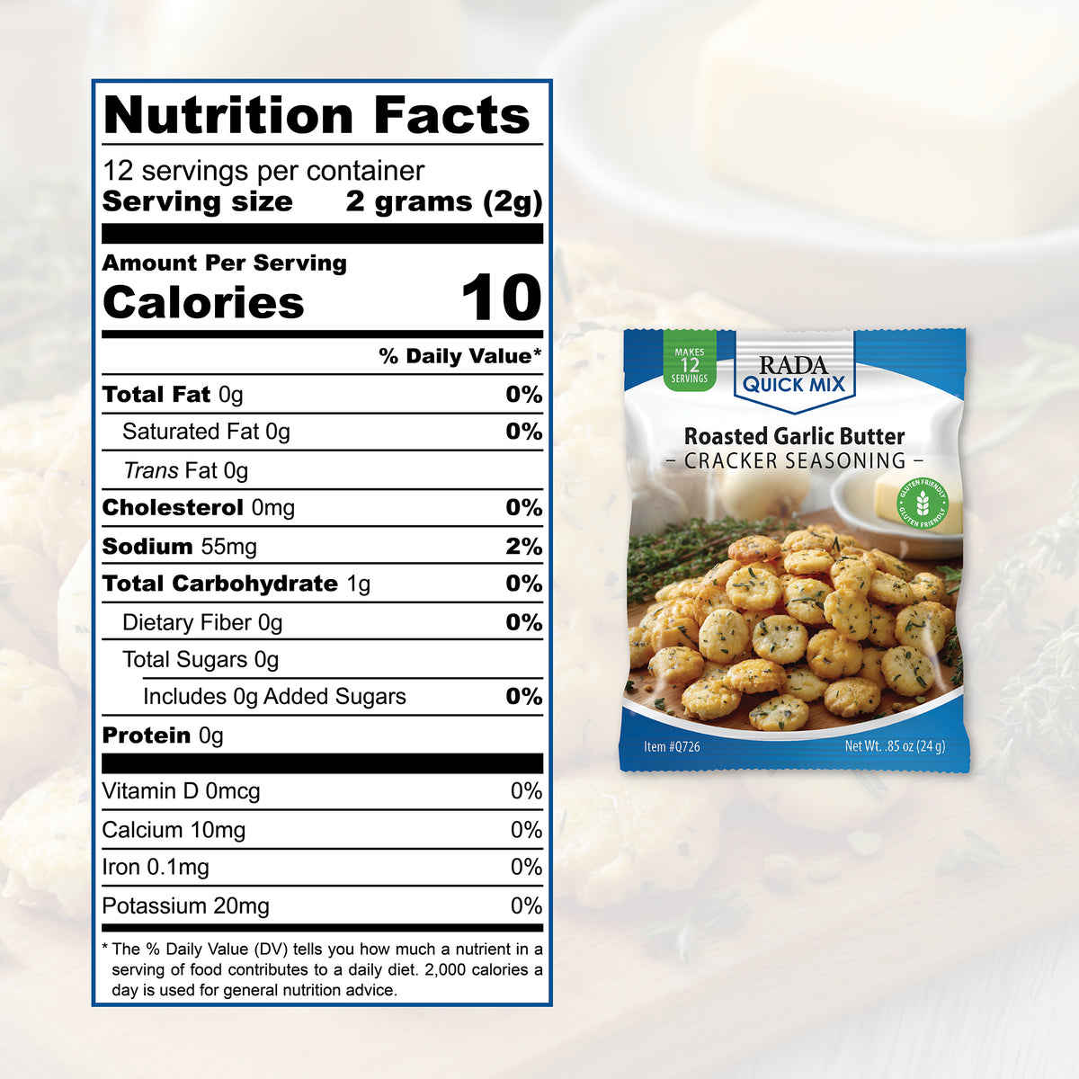 Roasted Garlic Butter Cracker Seasoning