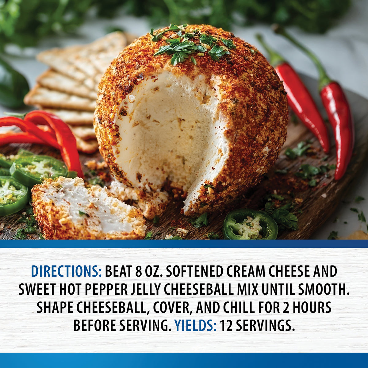 Sweet Hot Pepper Jelly Cheeseball