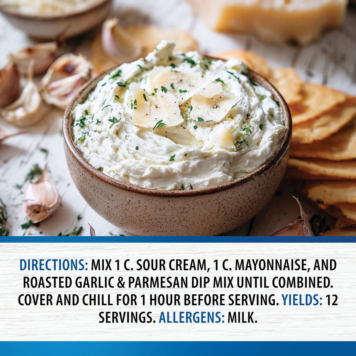Roasted Garlic Parmesan Dip