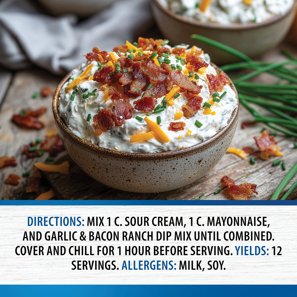 Garlic &amp; Bacon Ranch Dip