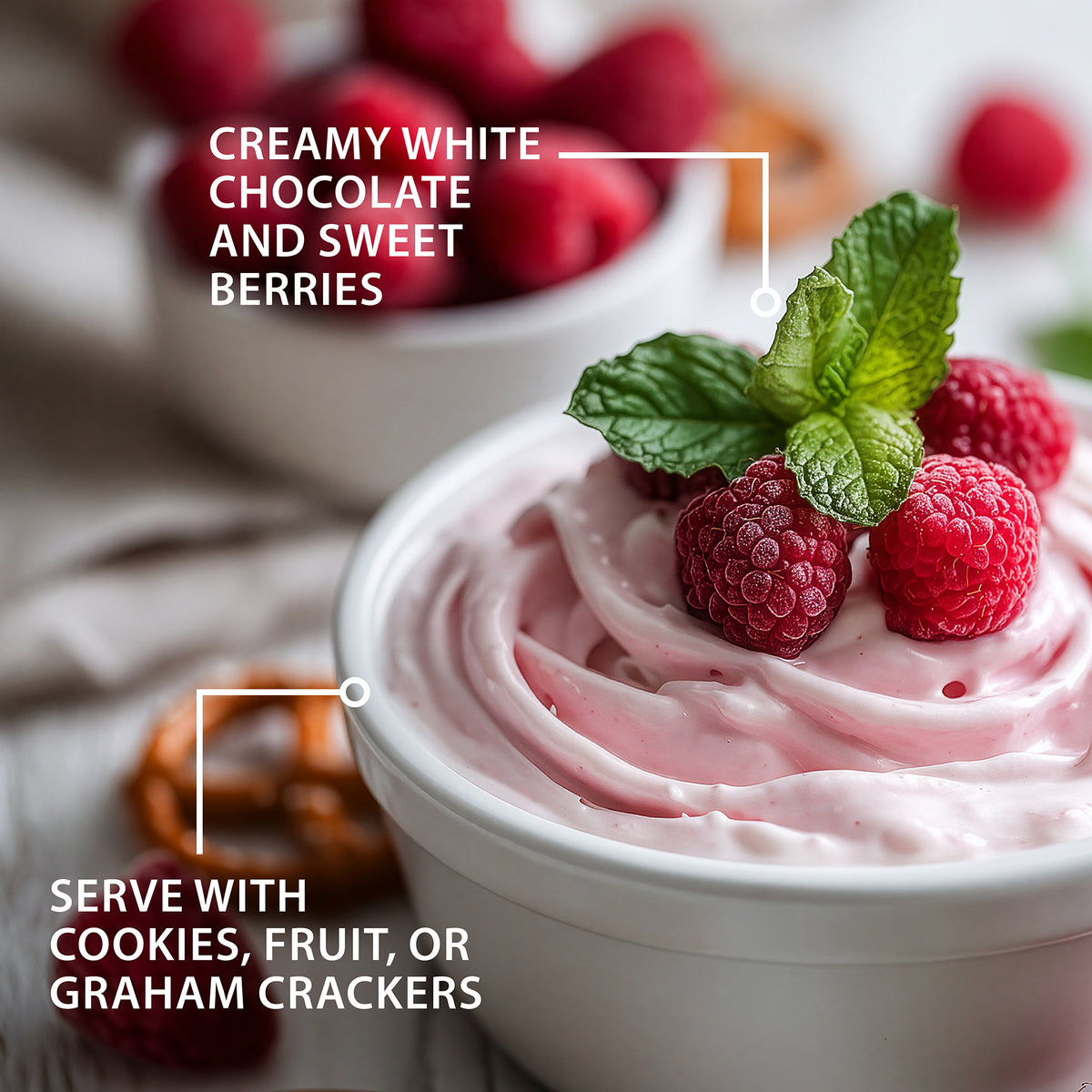 White Chocolate Raspberry Dip