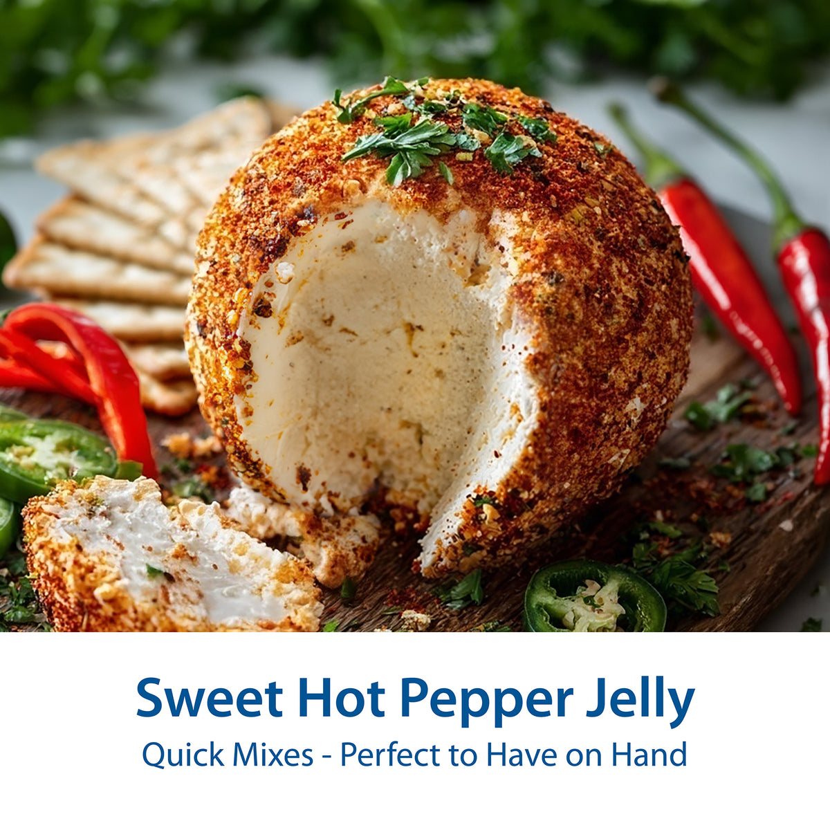 Sweet Hot Pepper Jelly Cheeseball