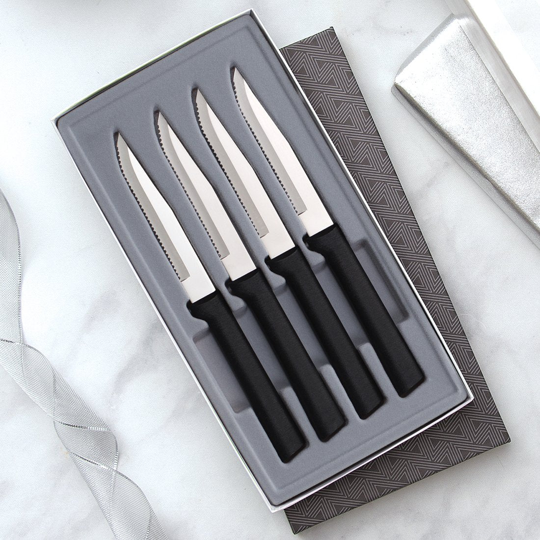 Four Serrated Steak Knives Gift Set