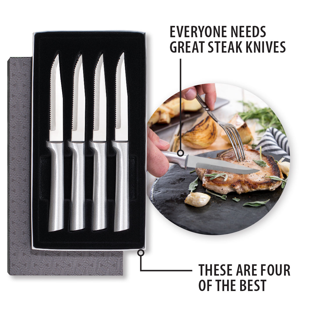Four Serrated Steak Knives Gift Set