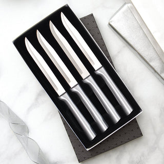 Four Utility/Steak Knives Gift Set - Silver (S55)